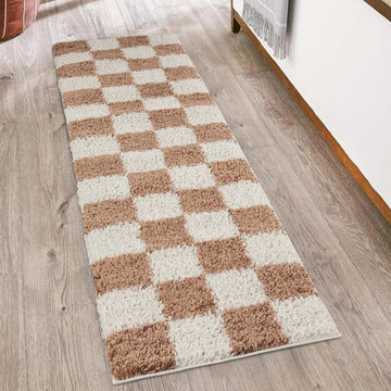 Chester Check CHS01 Terracotta Runner-Desire Rugs-Rug Love - The Most Loved Rug Store